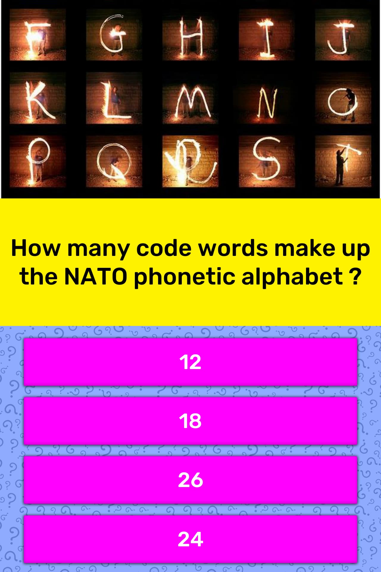 How Many Code Words Make Up The NATO Trivia Answers QuizzClub