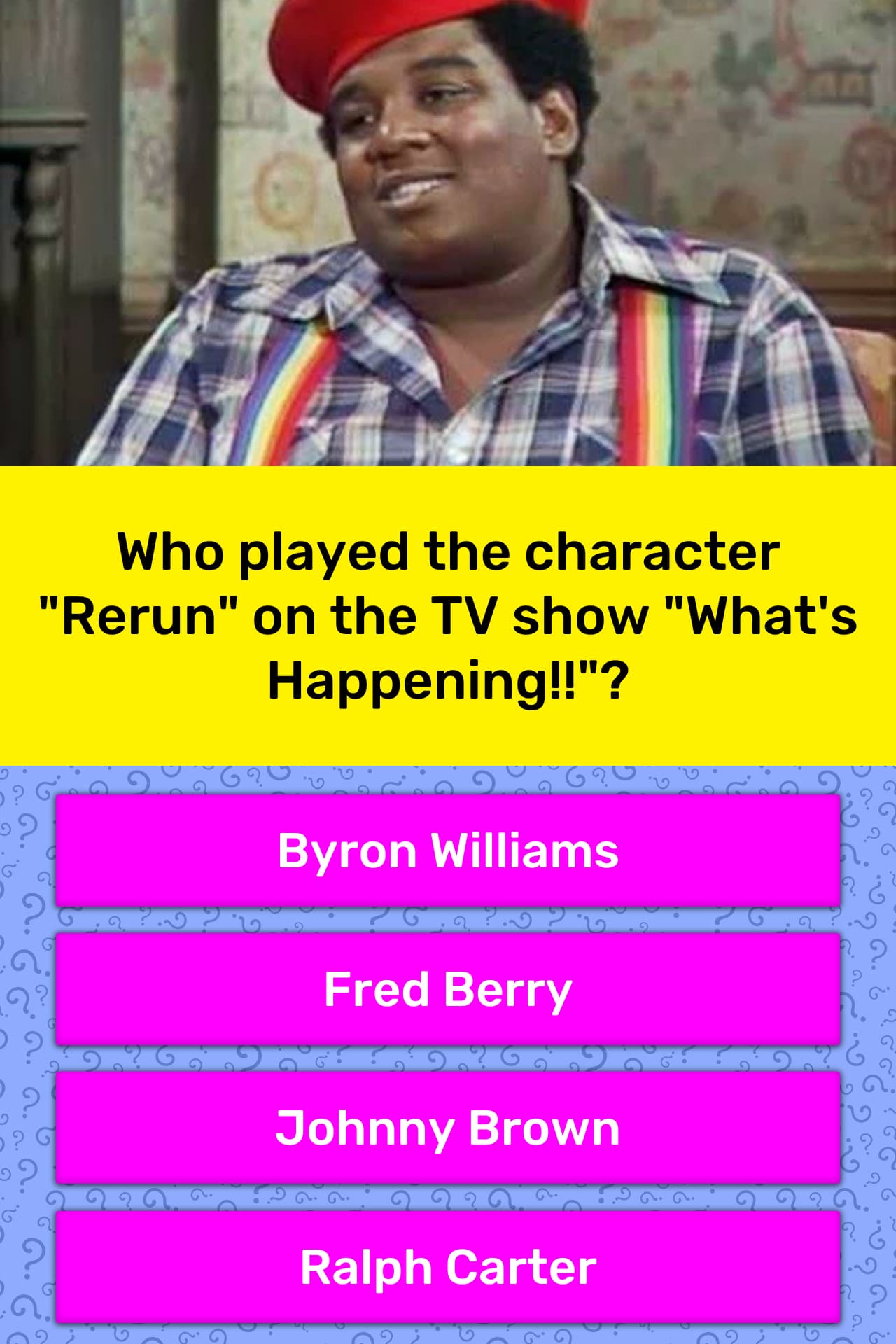 Who Played The Character Rerun On Trivia Answers Quizzclub