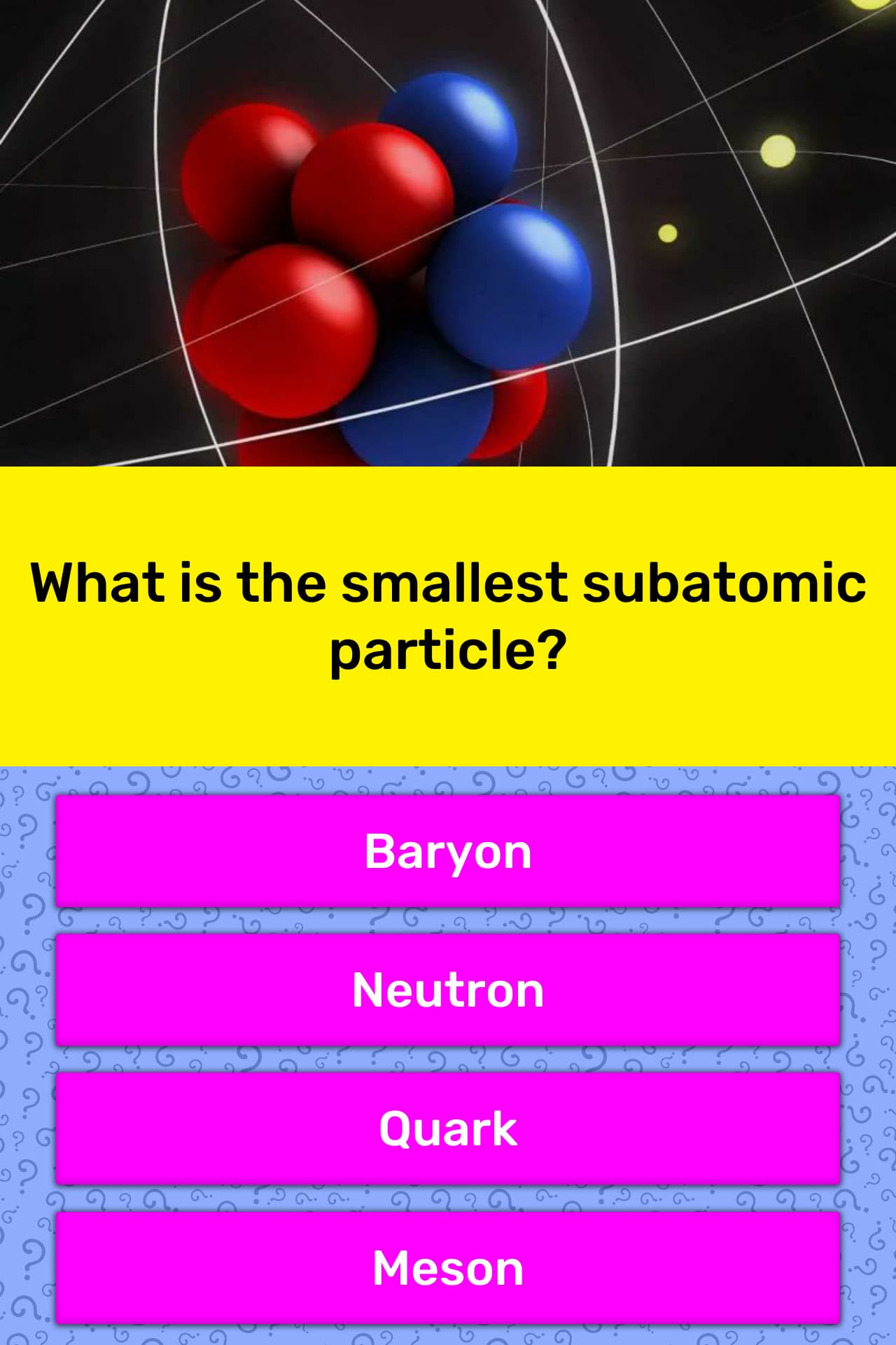 what-is-the-smallest-subatomic-particle-trivia-questions