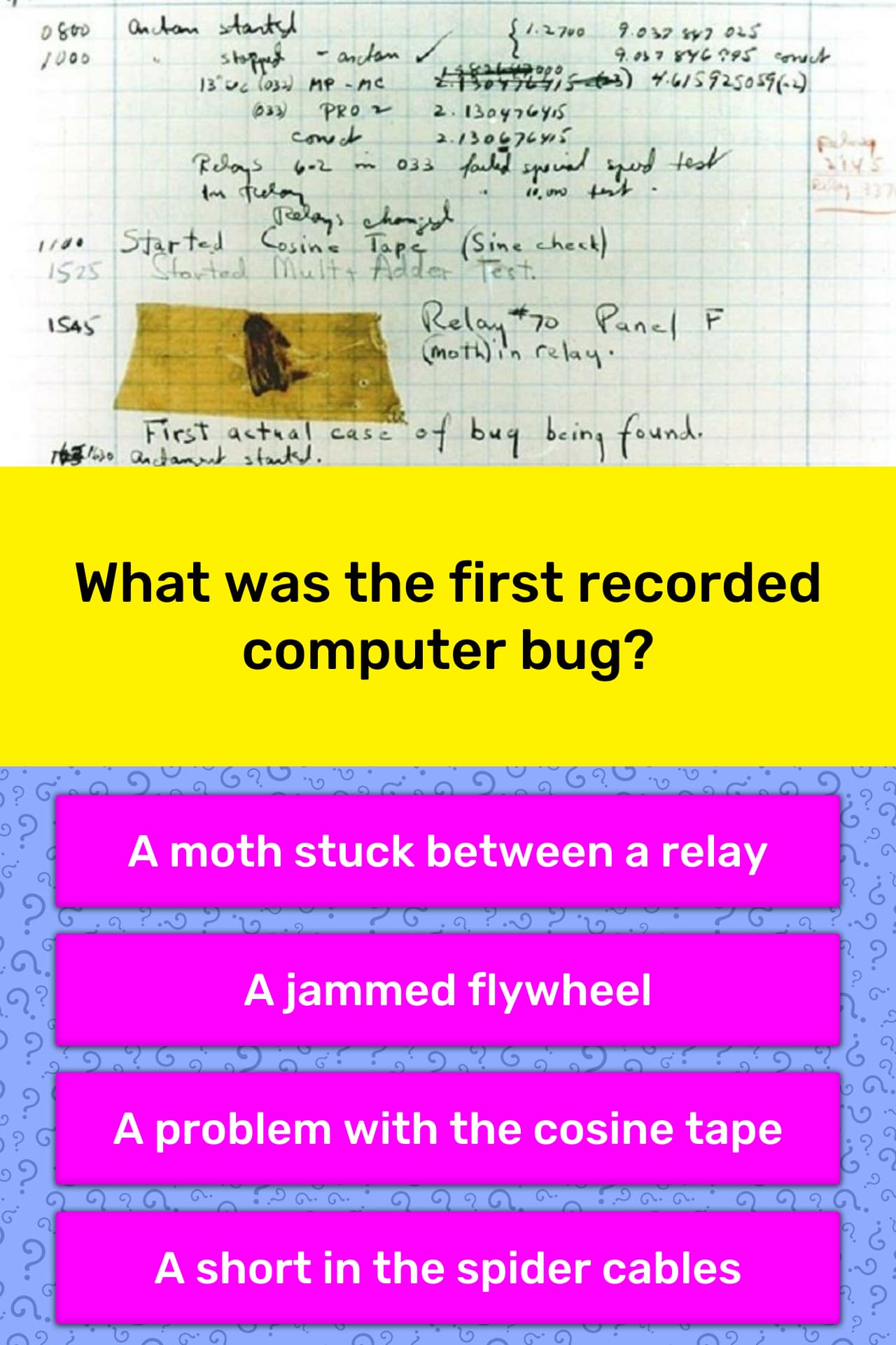 What Was The First Recorded Computer Trivia Answers QuizzClub