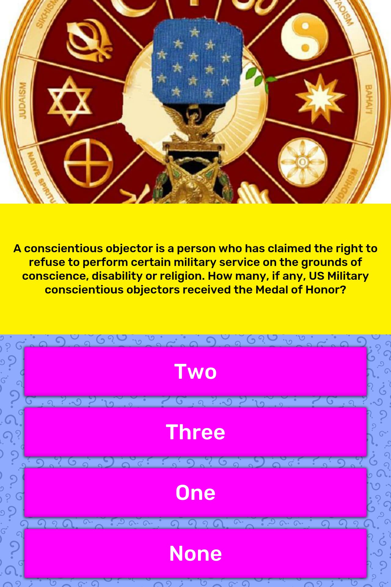 A Conscientious Objector Is A Person Trivia Answers QuizzClub