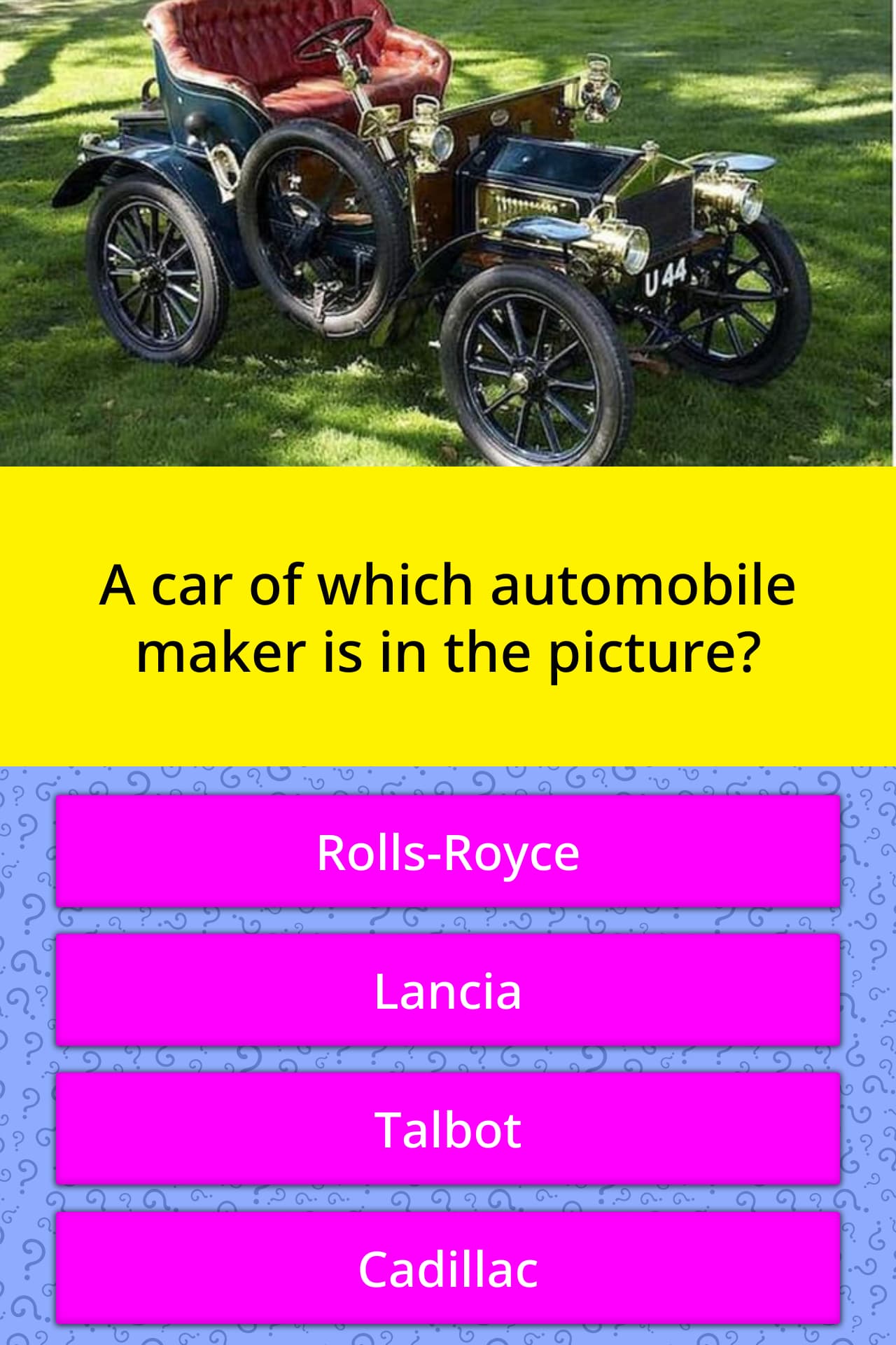 A Car Of Which Automobile Maker Is Trivia Questions Quizzclub