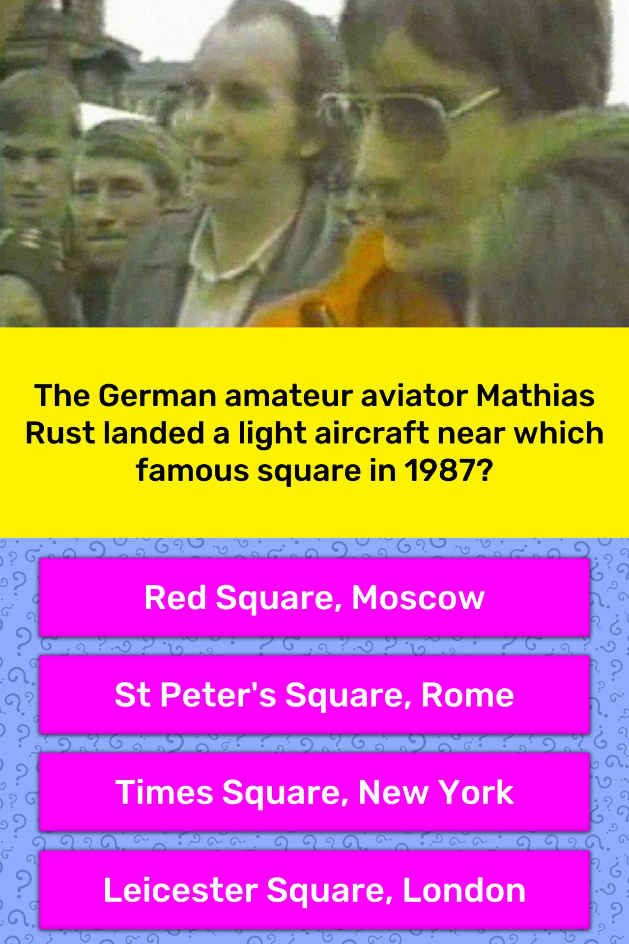 The German amateur aviator Mathias... | Trivia Questions ...