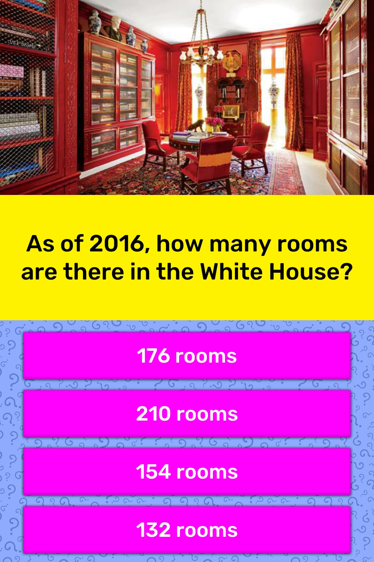 As Of 2016 How Many Rooms Are There Trivia Answers