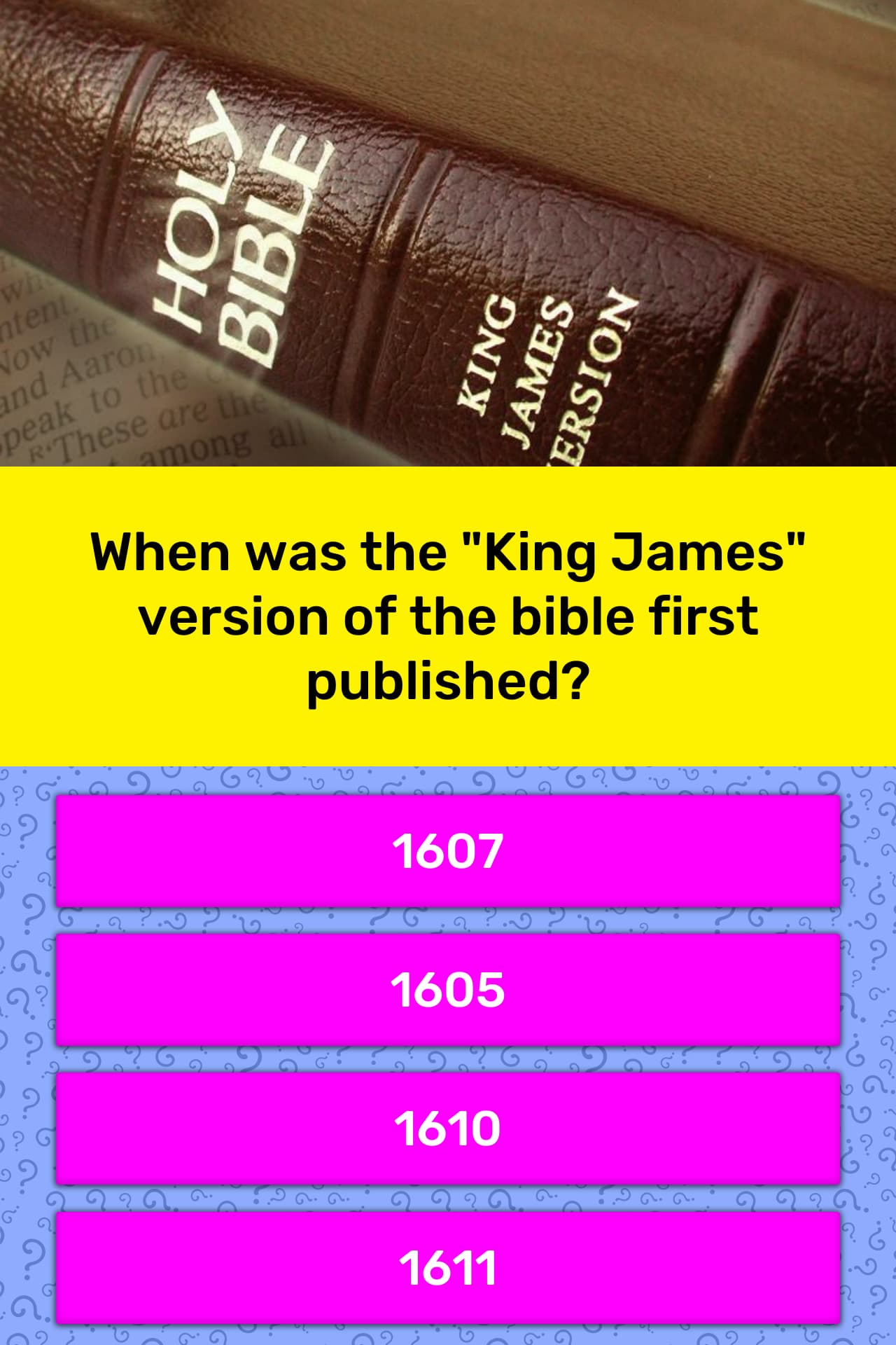 when-was-the-king-james-version-of-trivia-questions-quizzclub