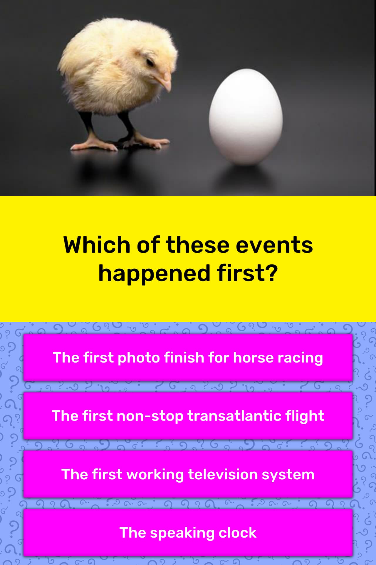 Which Of These Events Happened First Trivia Answers QuizzClub