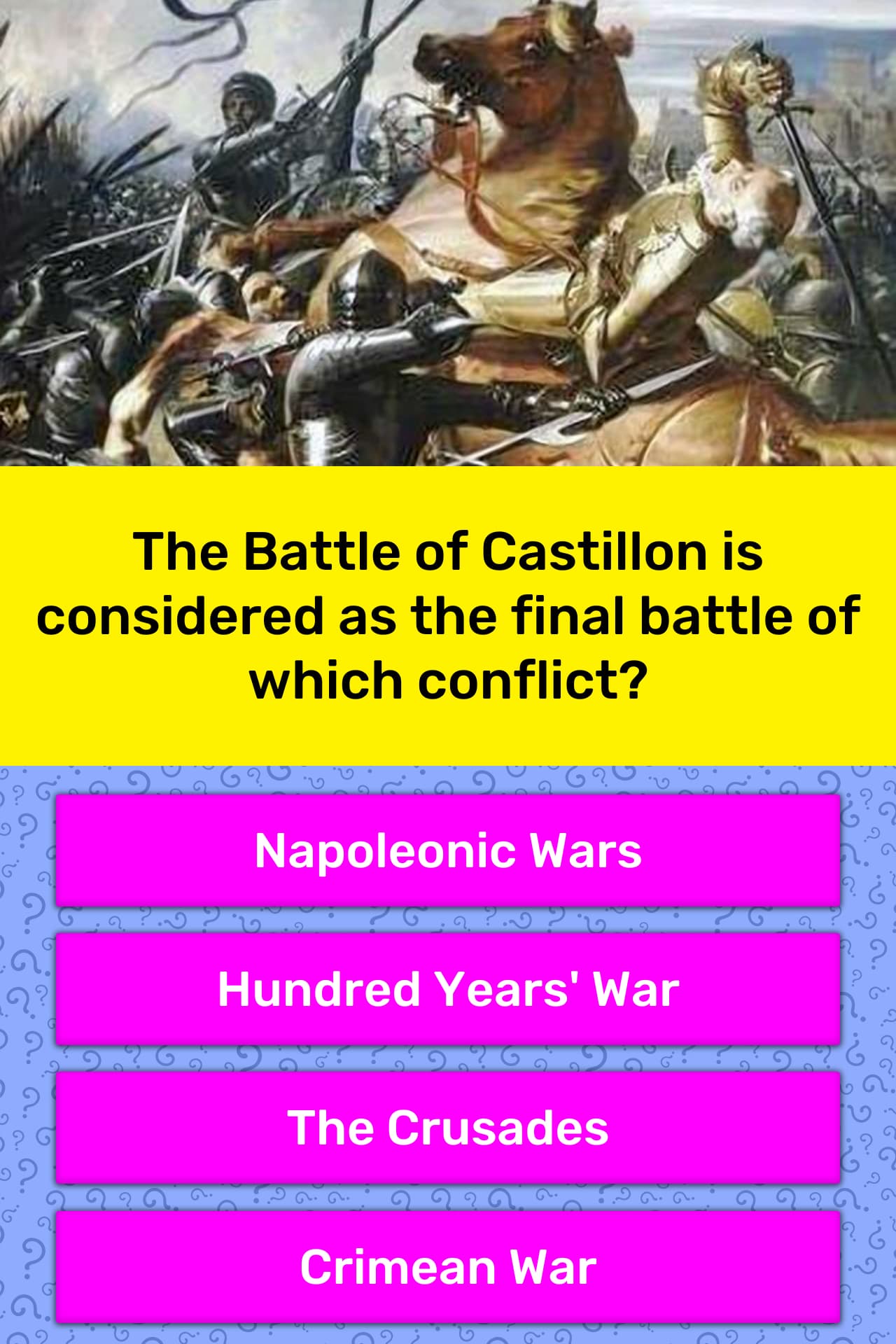battle of castillon first battle to use tanks