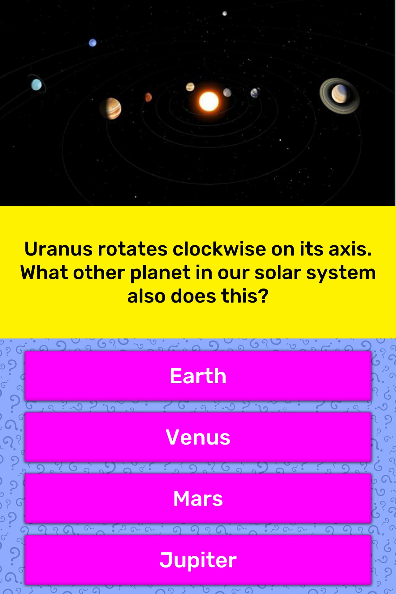 which planet spins clockwise