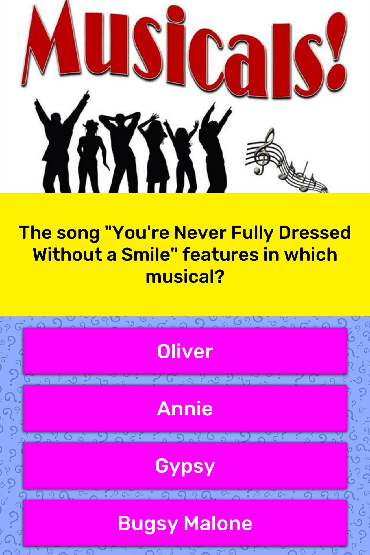 The song &quot;You&#39;re Never Fully Dressed... | Trivia Answers | QuizzClub