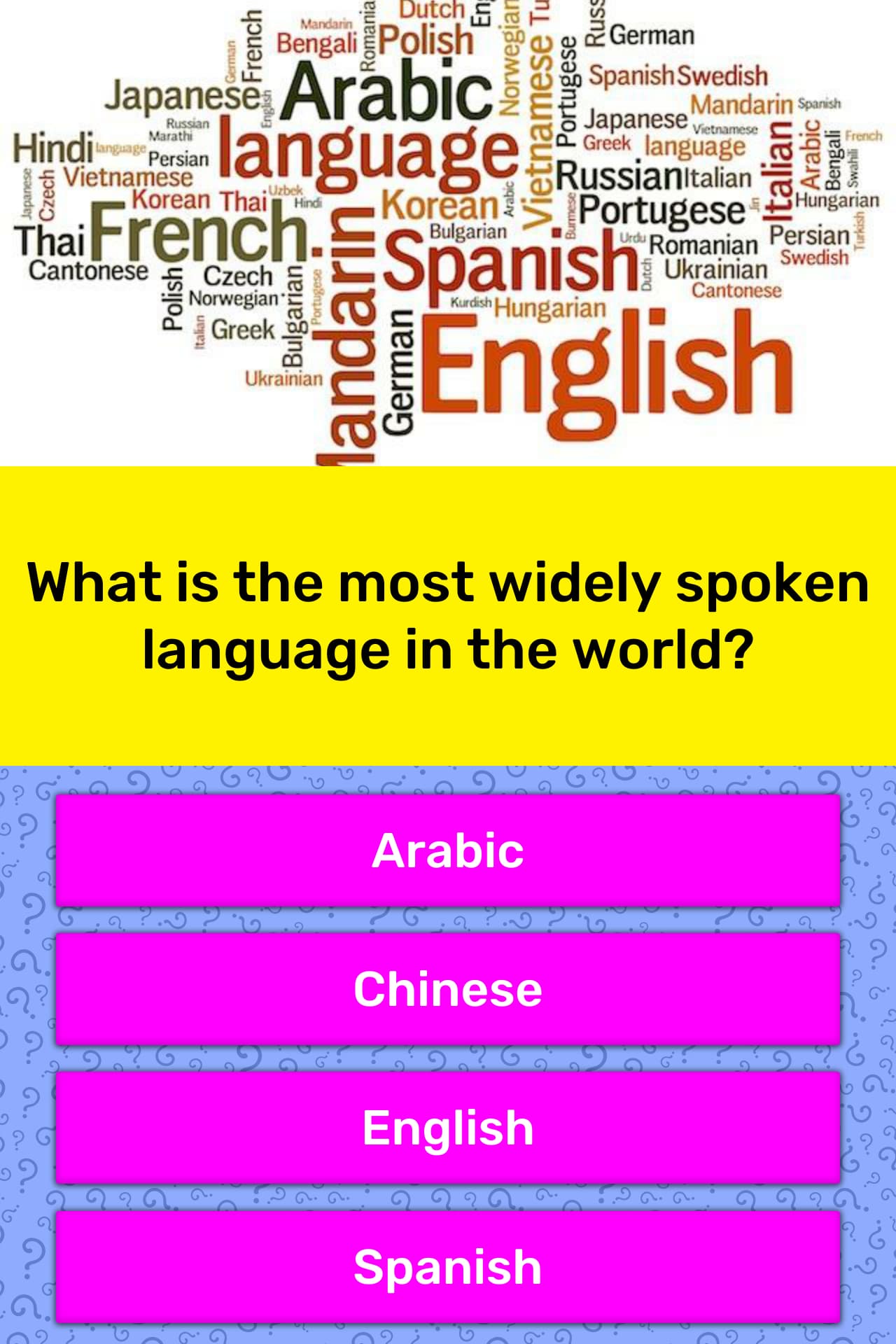 world language trivia