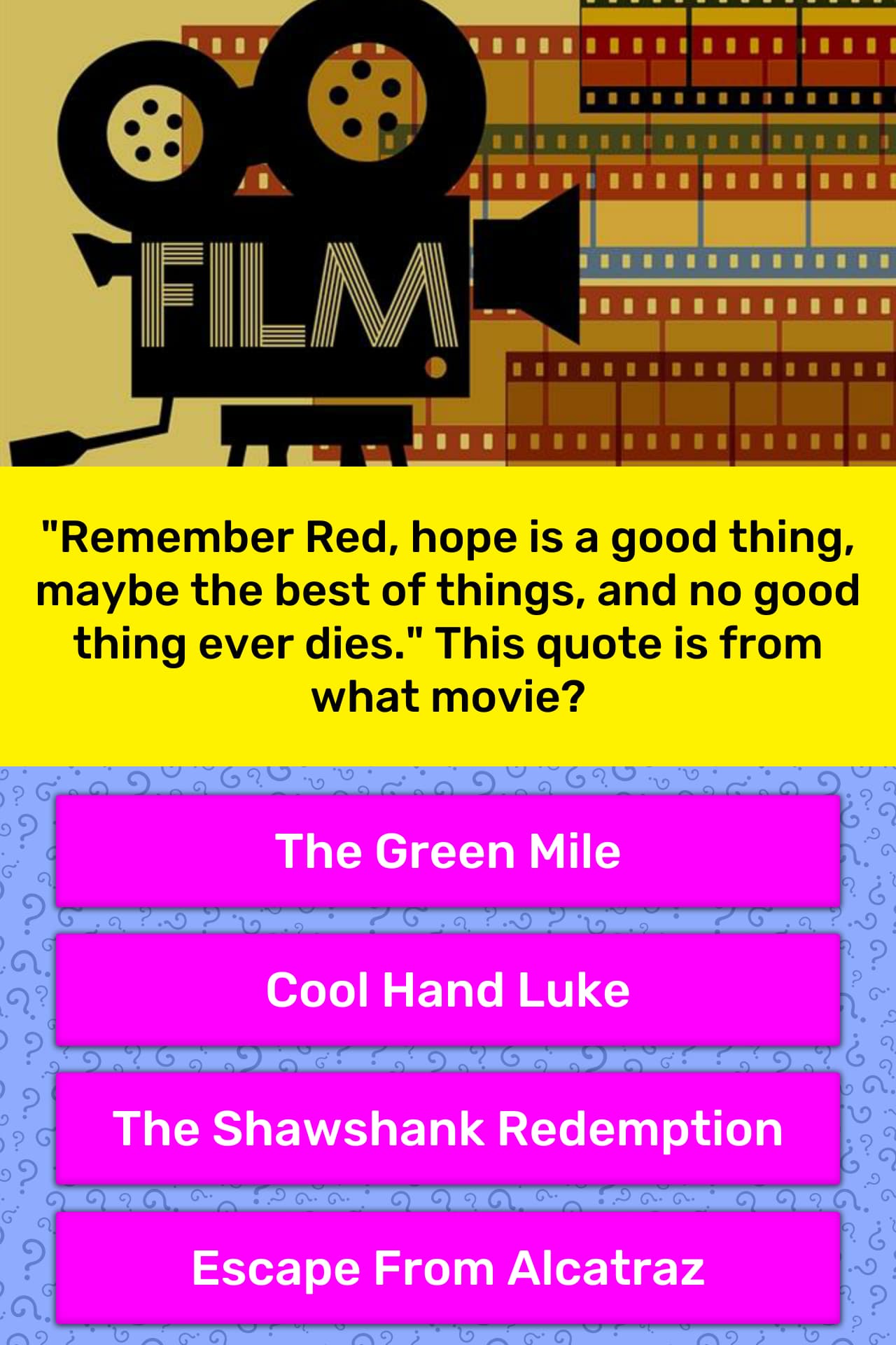 Remember Red Hope Is A Good Thing Trivia Answers Quizzclub