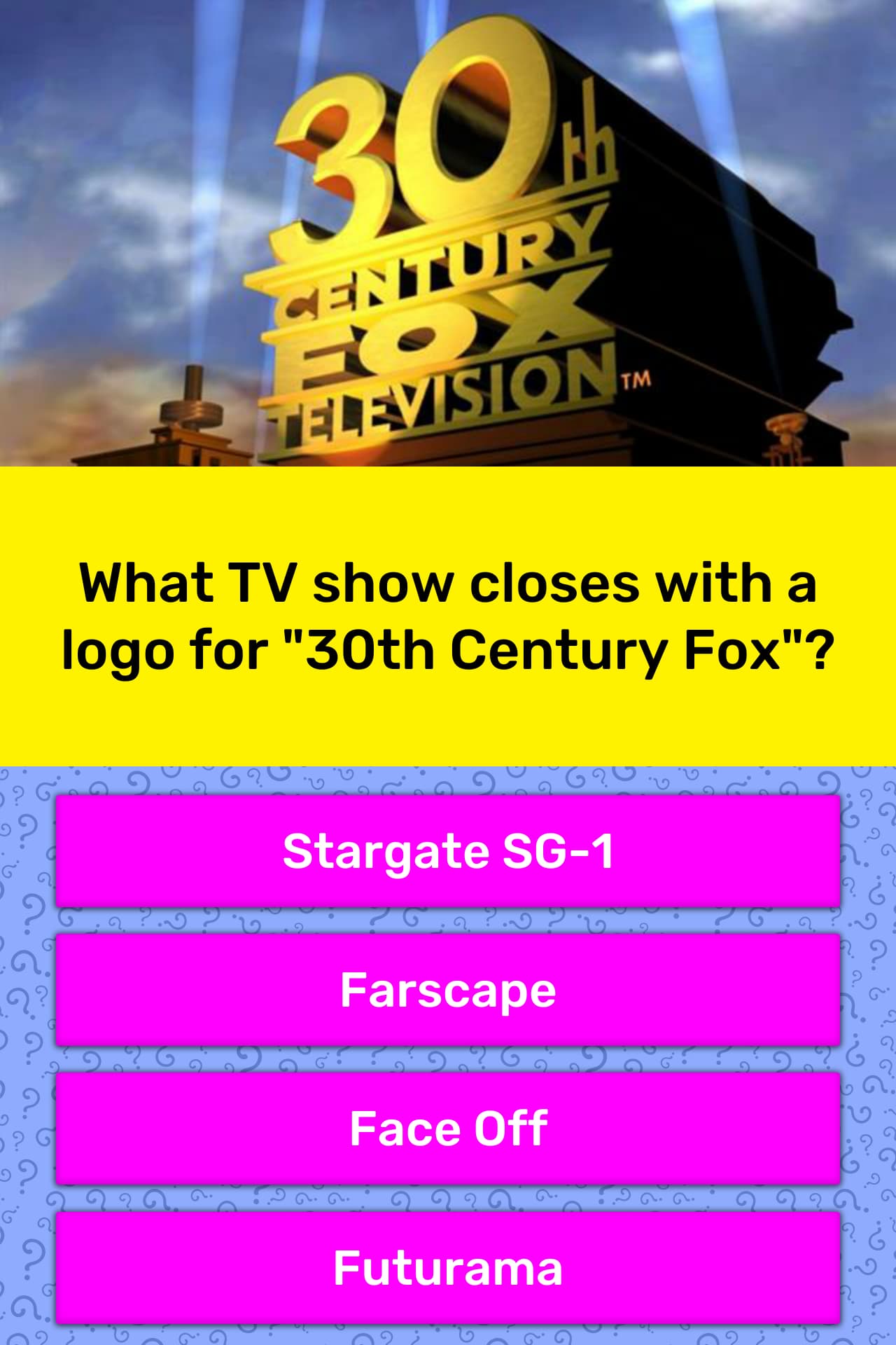 What Tv Show Closes With A Logo For Trivia Answers Quizzclub - 20th television fox logo roblox