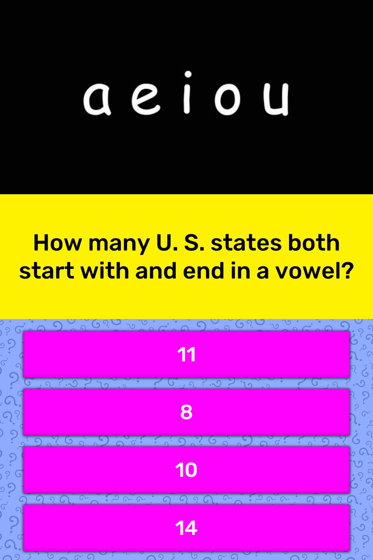 How many U. S. states both start... | Trivia Answers ...