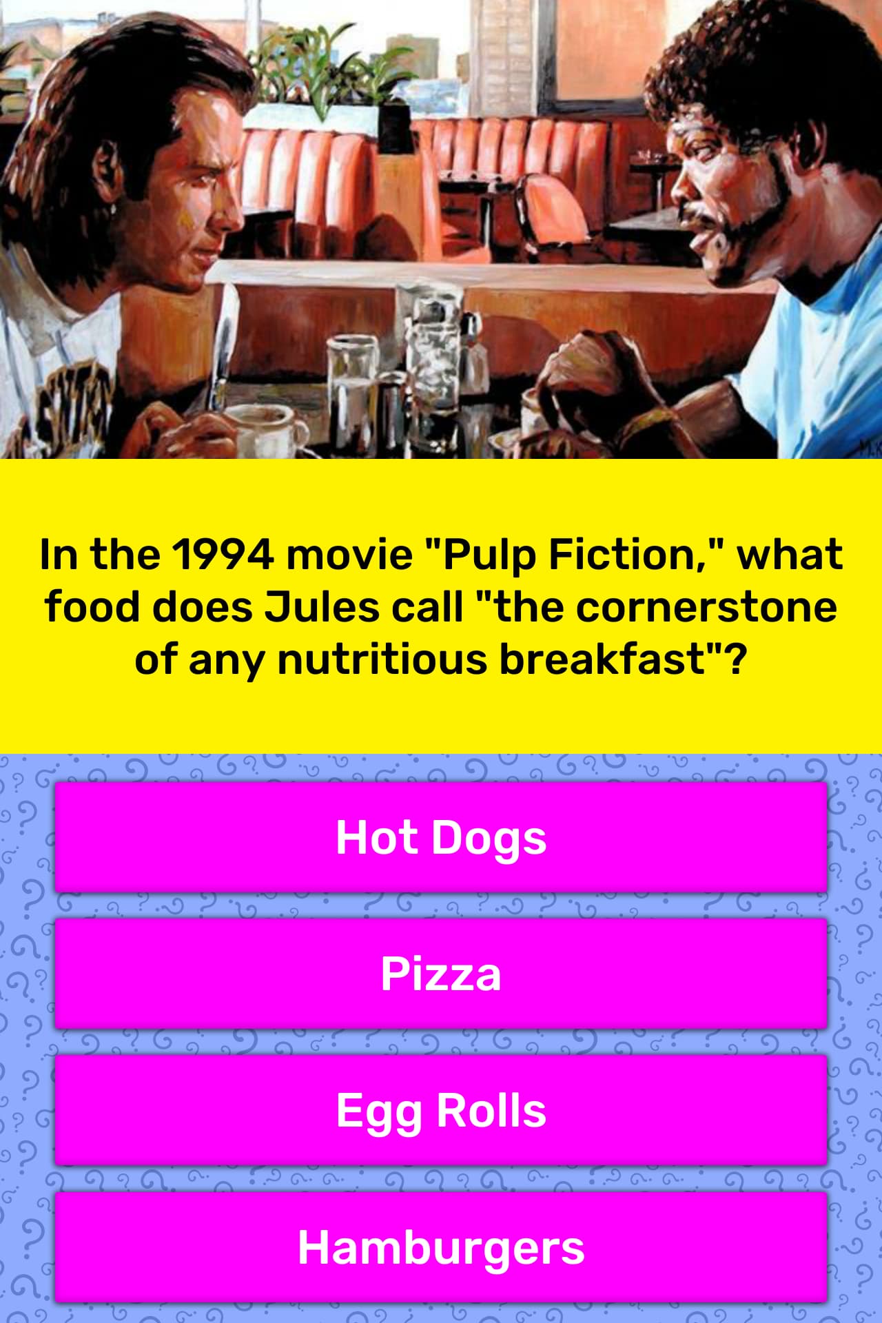 In The 1994 Movie Pulp Fiction Trivia Answers QuizzClub