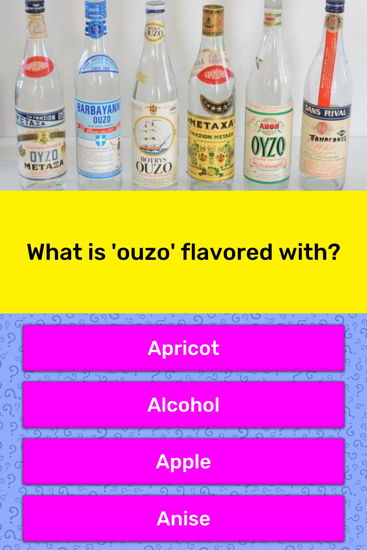 What is &amp;#39;ouzo&amp;#39; flavored with? | Trivia Answers | QuizzClub