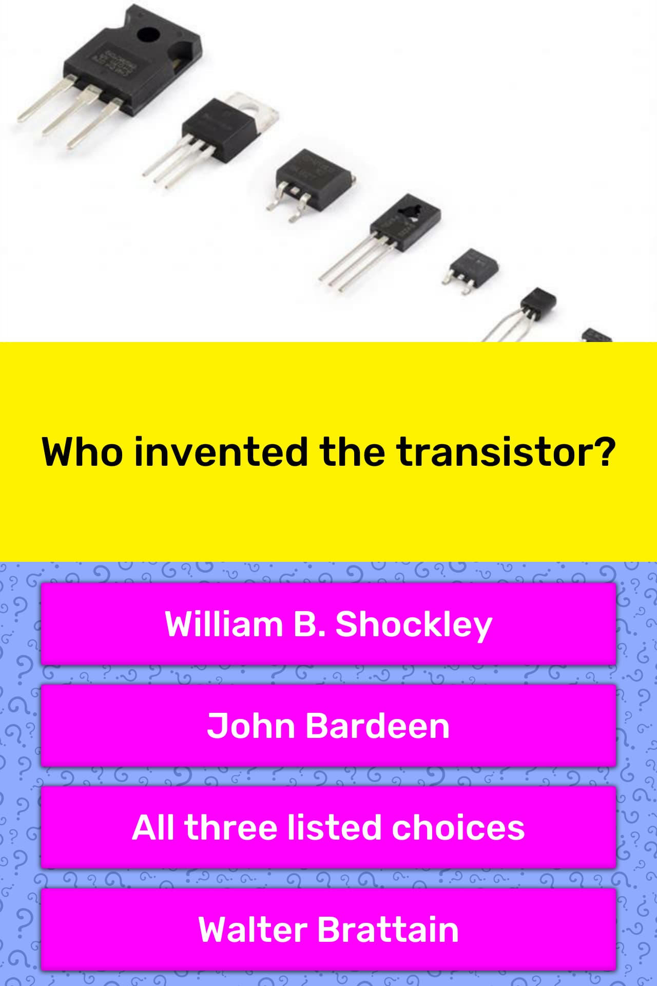 who invented the transistor