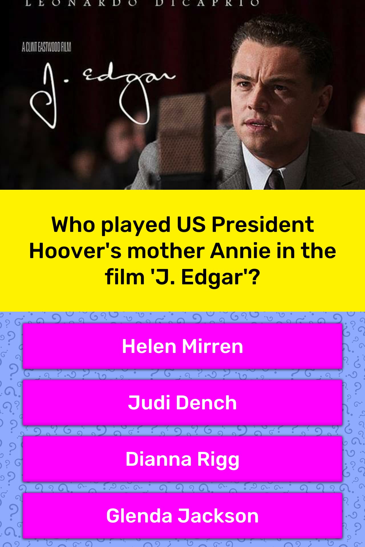 Who played US President Hoover's... | Trivia Answers | QuizzClub
