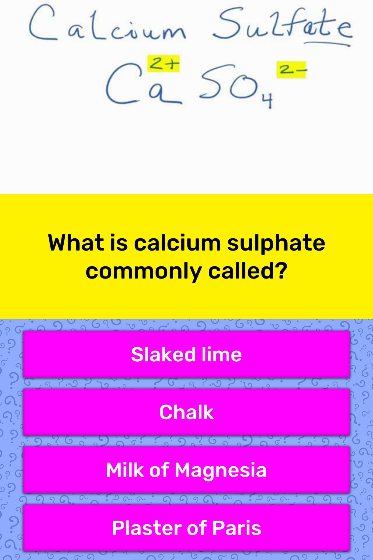 calcium sulfate chalk