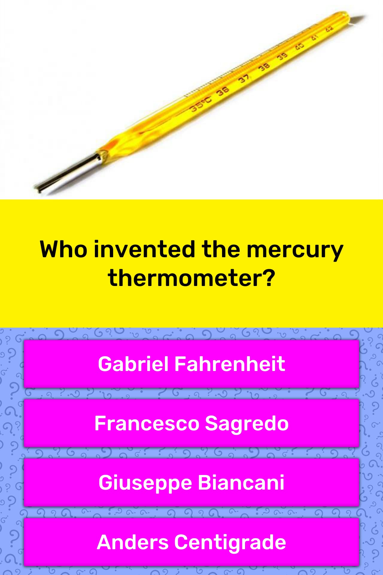 inventor of mercury thermometer