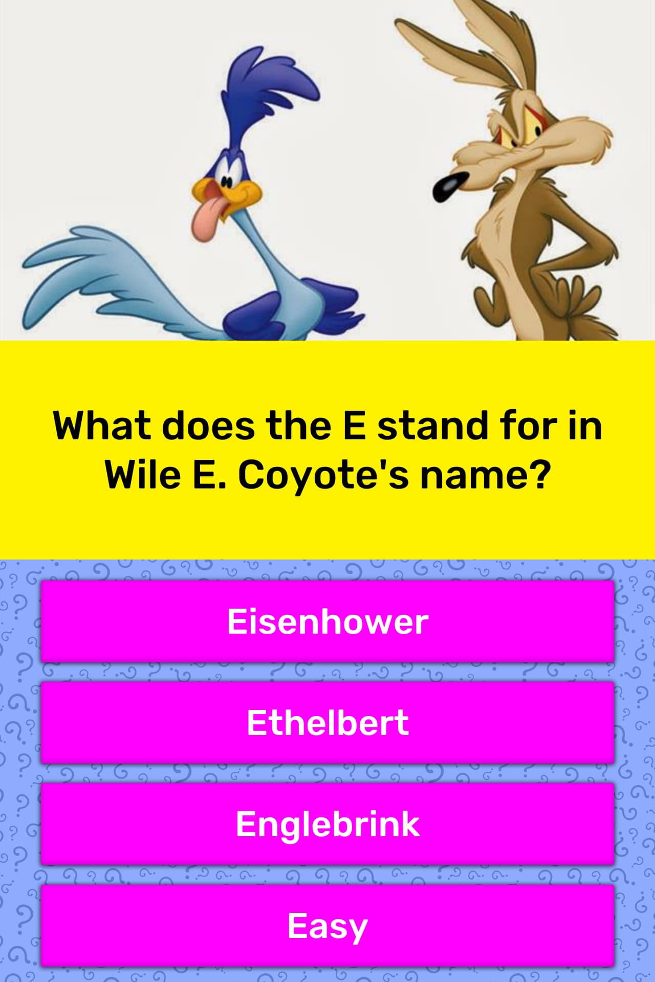 what-does-the-e-stand-for-in-wile-e-trivia-answers-quizzclub