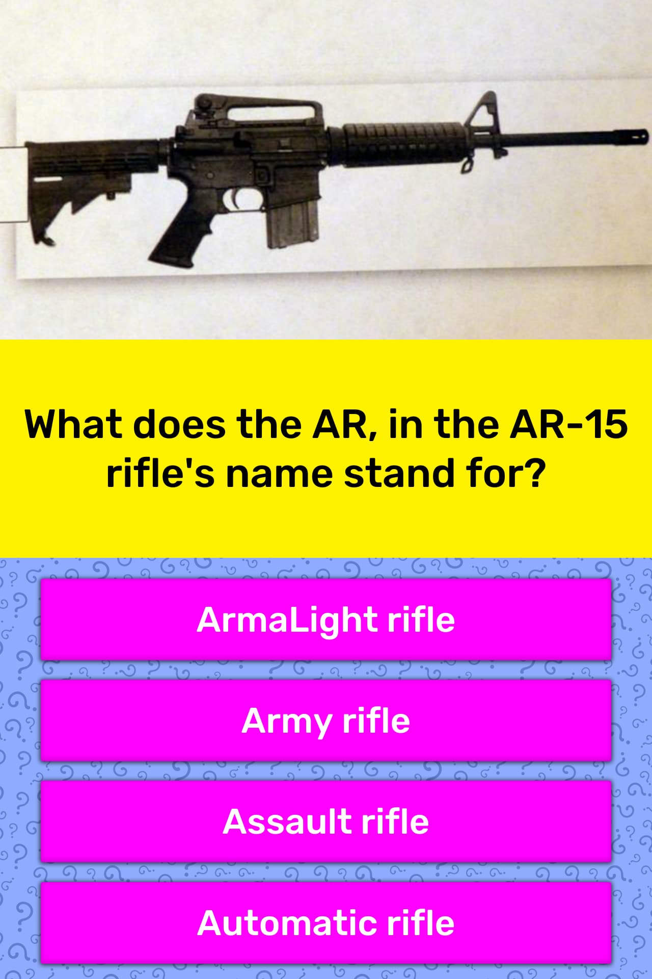 what-does-the-ar-in-the-ar-15-trivia-answers-quizzclub