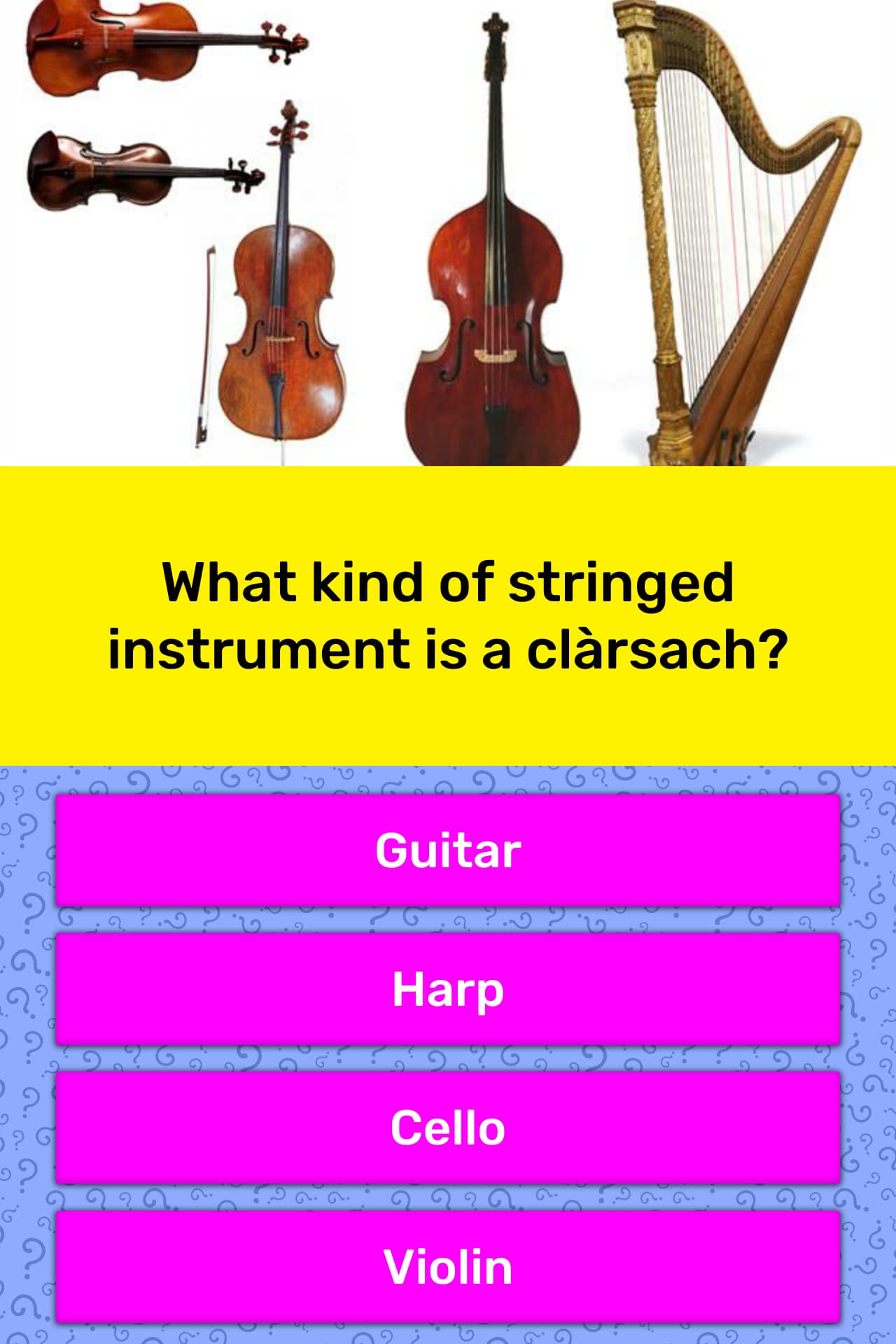 string instruments list with pictures and names