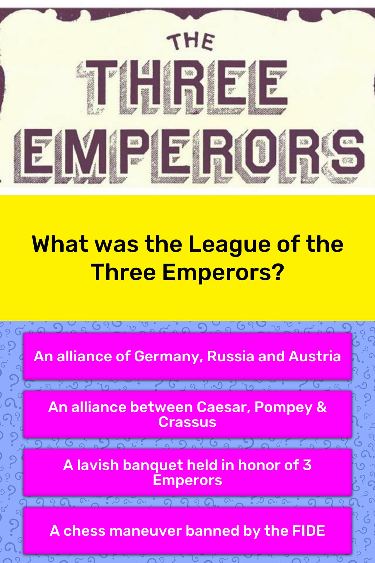 the league of three emperors 1873