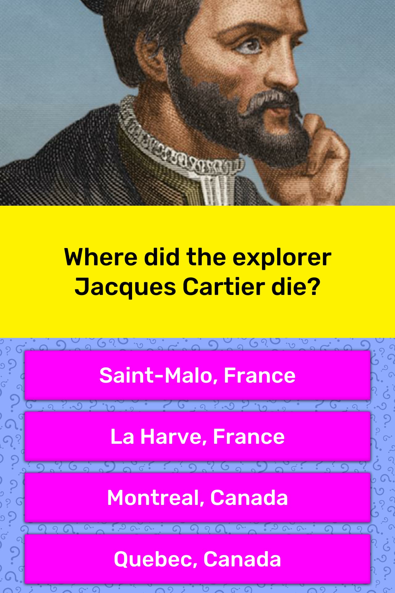 jacques cartier date of death