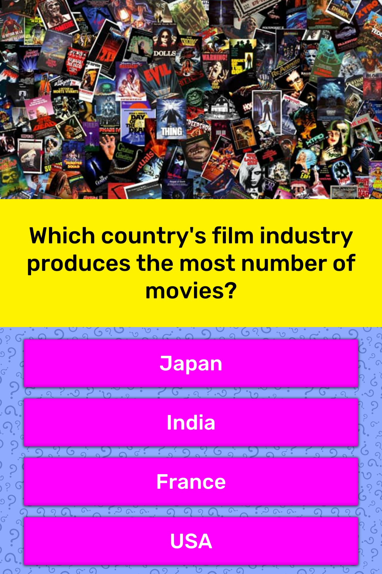 Which Country S Film Industry Trivia Answers Quizzclub