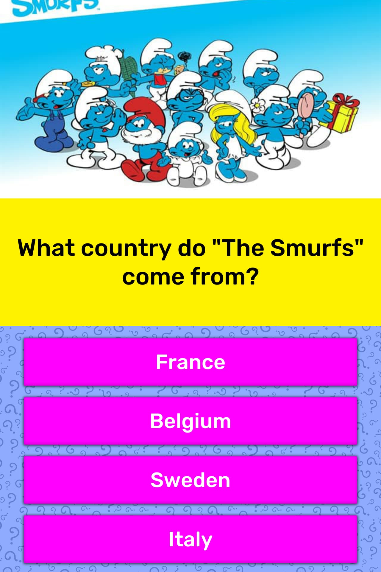 where did the smurfs come from