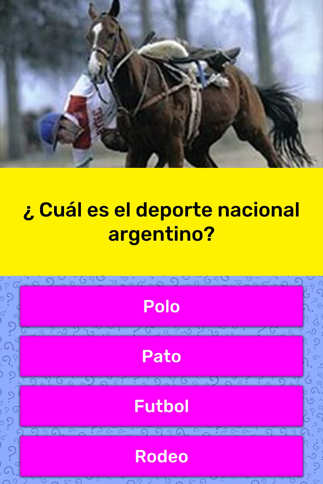 ¿ Cuál es el deporte nacional argentino? | La respuesta de Trivia