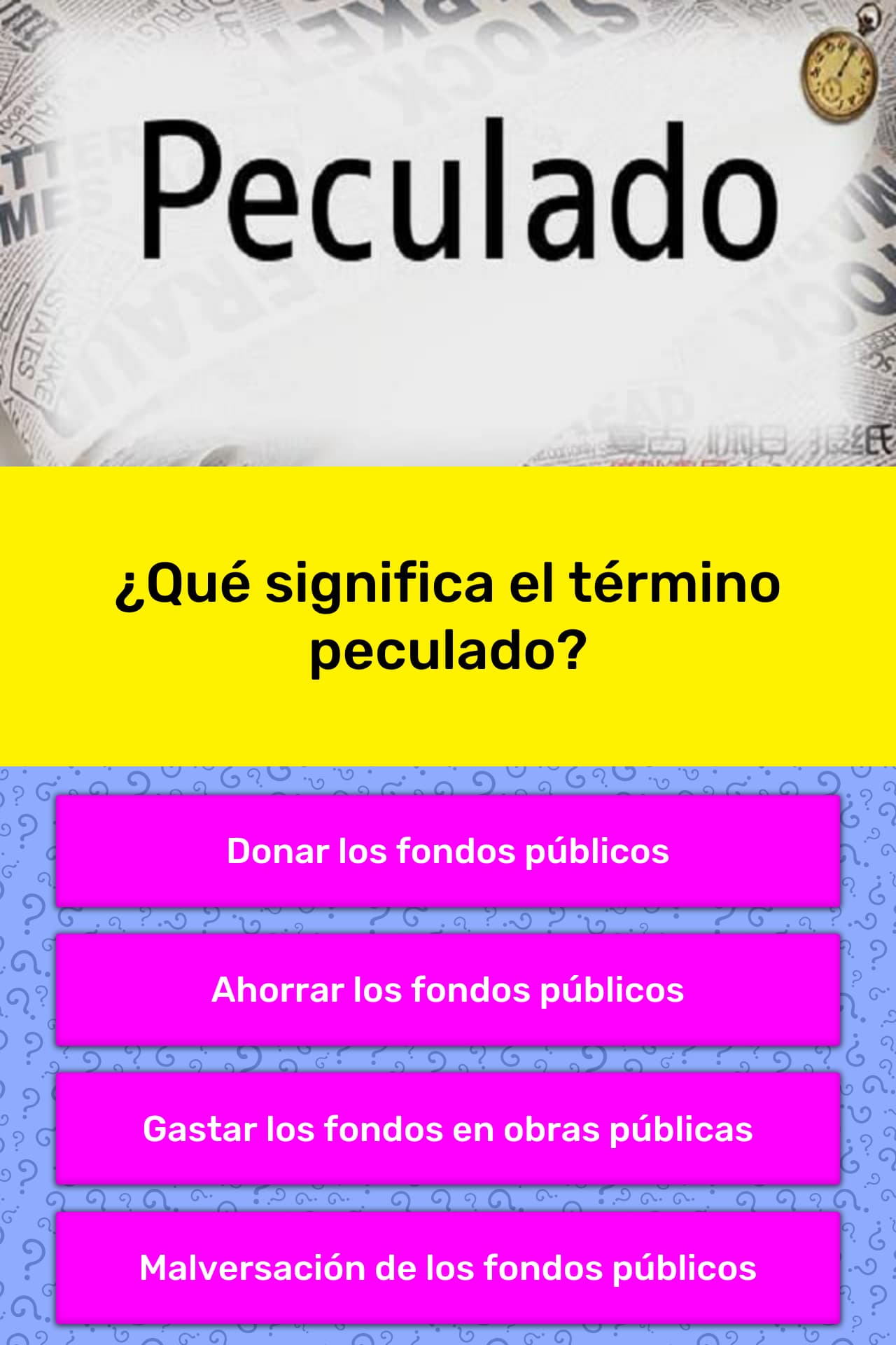 ¿Qué significa el término peculado? | La respuesta de Trivia