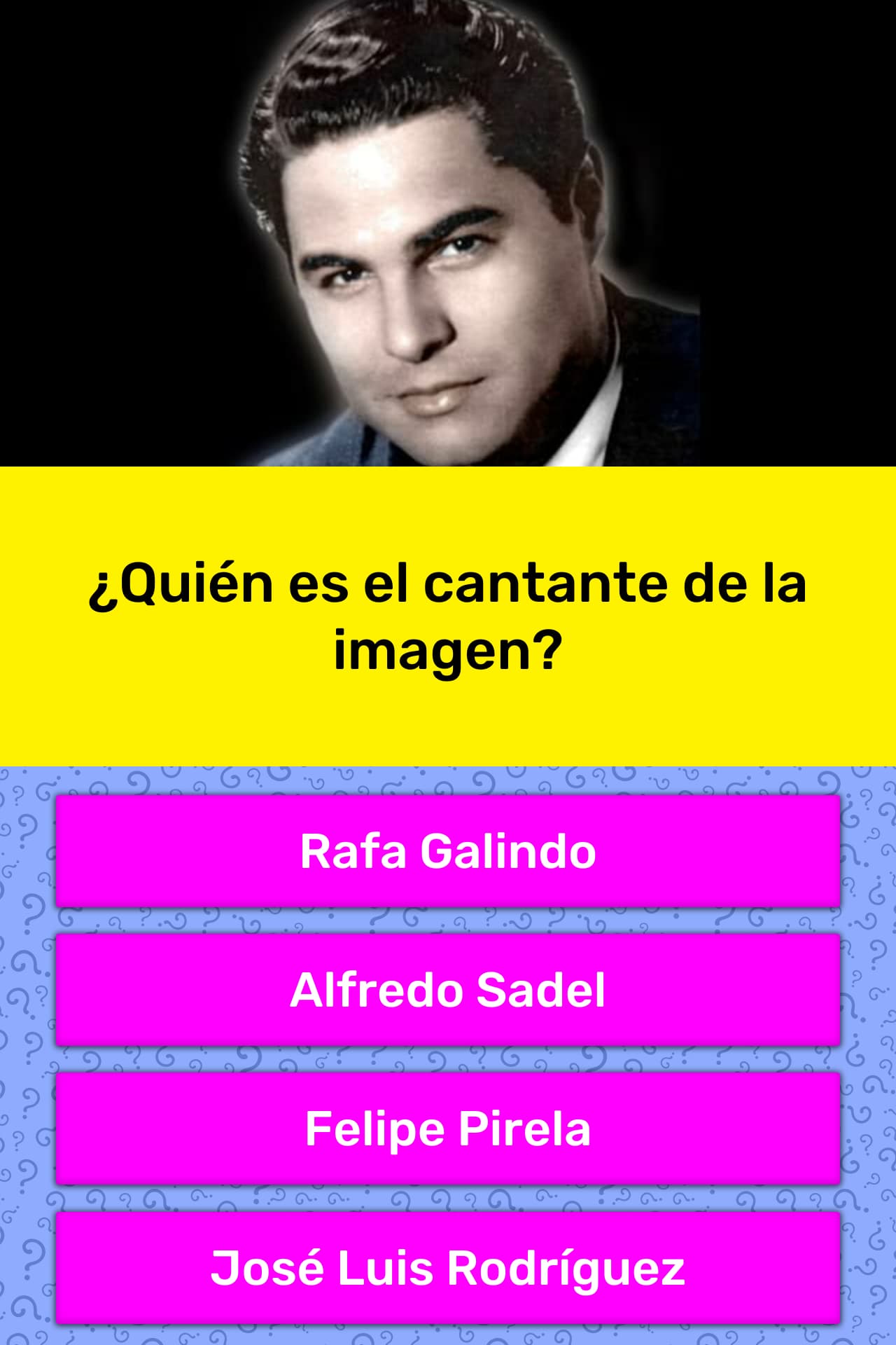 ¿Quién es el cantante de la imagen? Las Preguntas Trivia