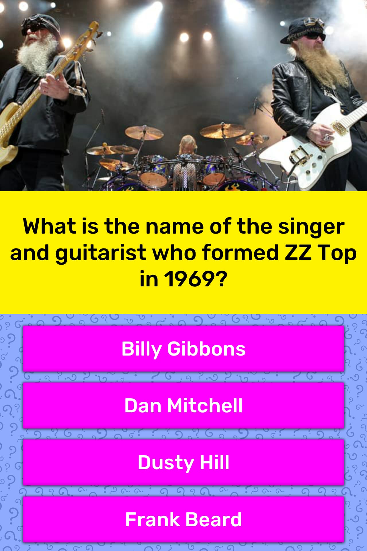 What is the name of the singer and... Trivia Answers
