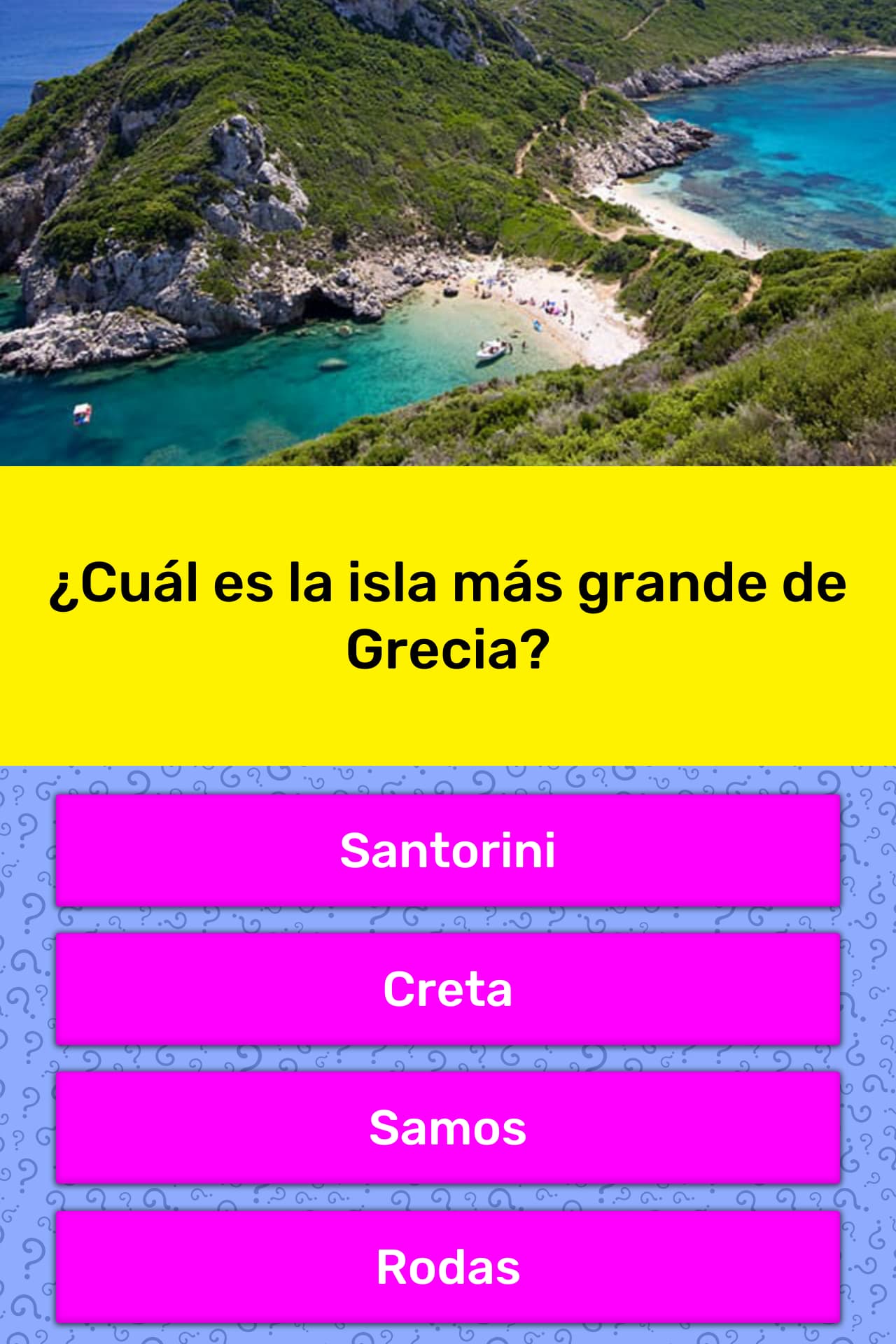 ¿Cuál es la isla más grande de Grecia? | La respuesta de Trivia