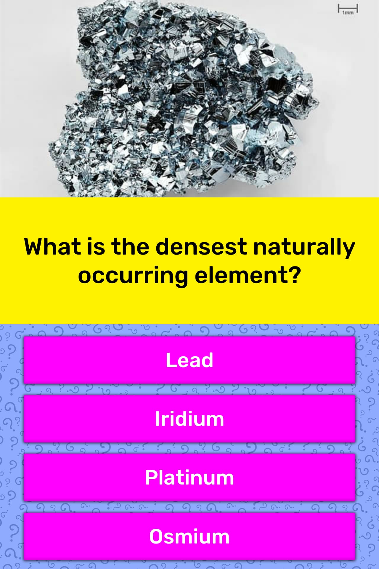 what-is-the-densest-naturally-trivia-answers-quizzclub