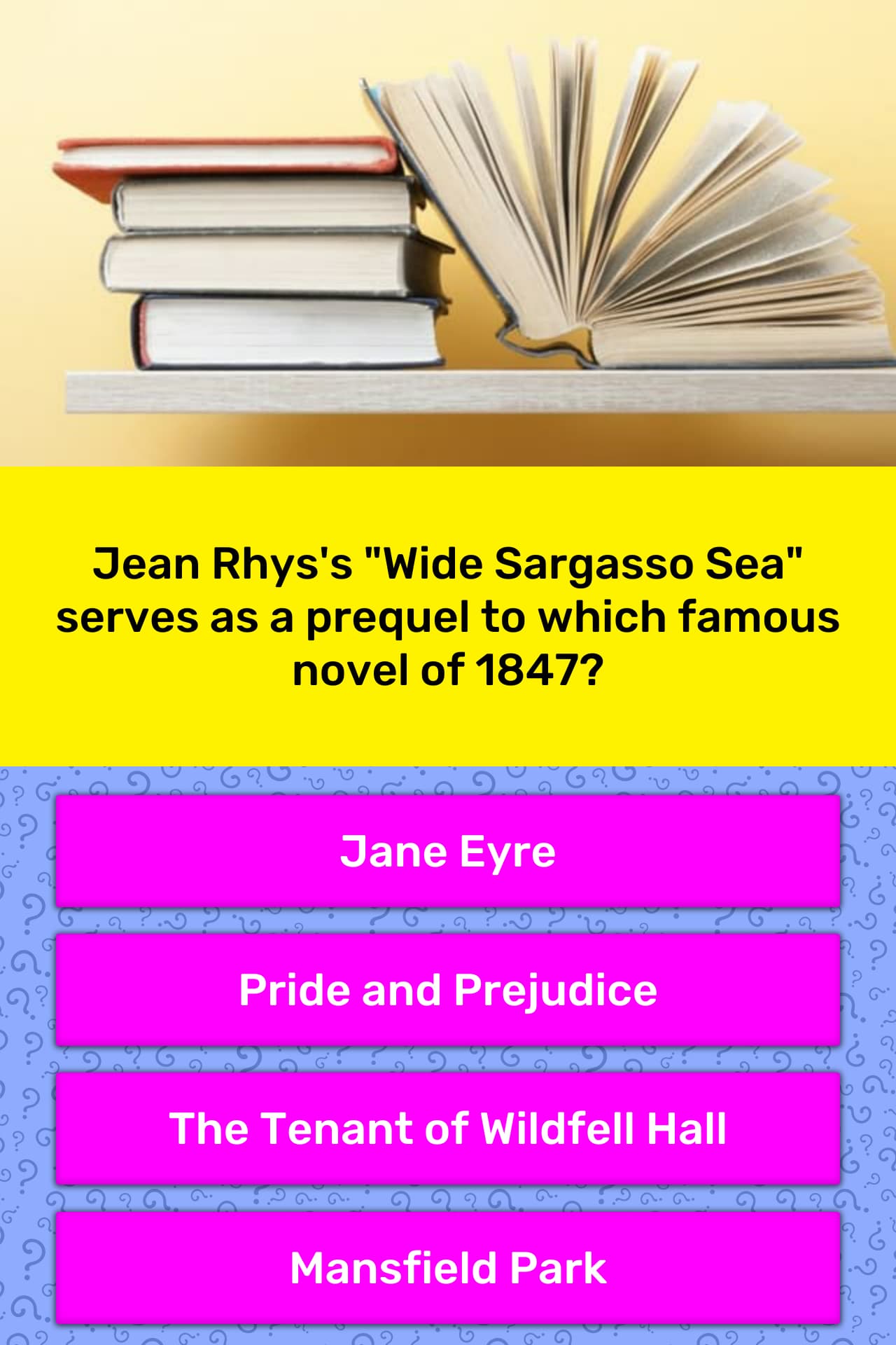 Jean Rhys S Wide Sargasso Sea Trivia Questions Quizzclub