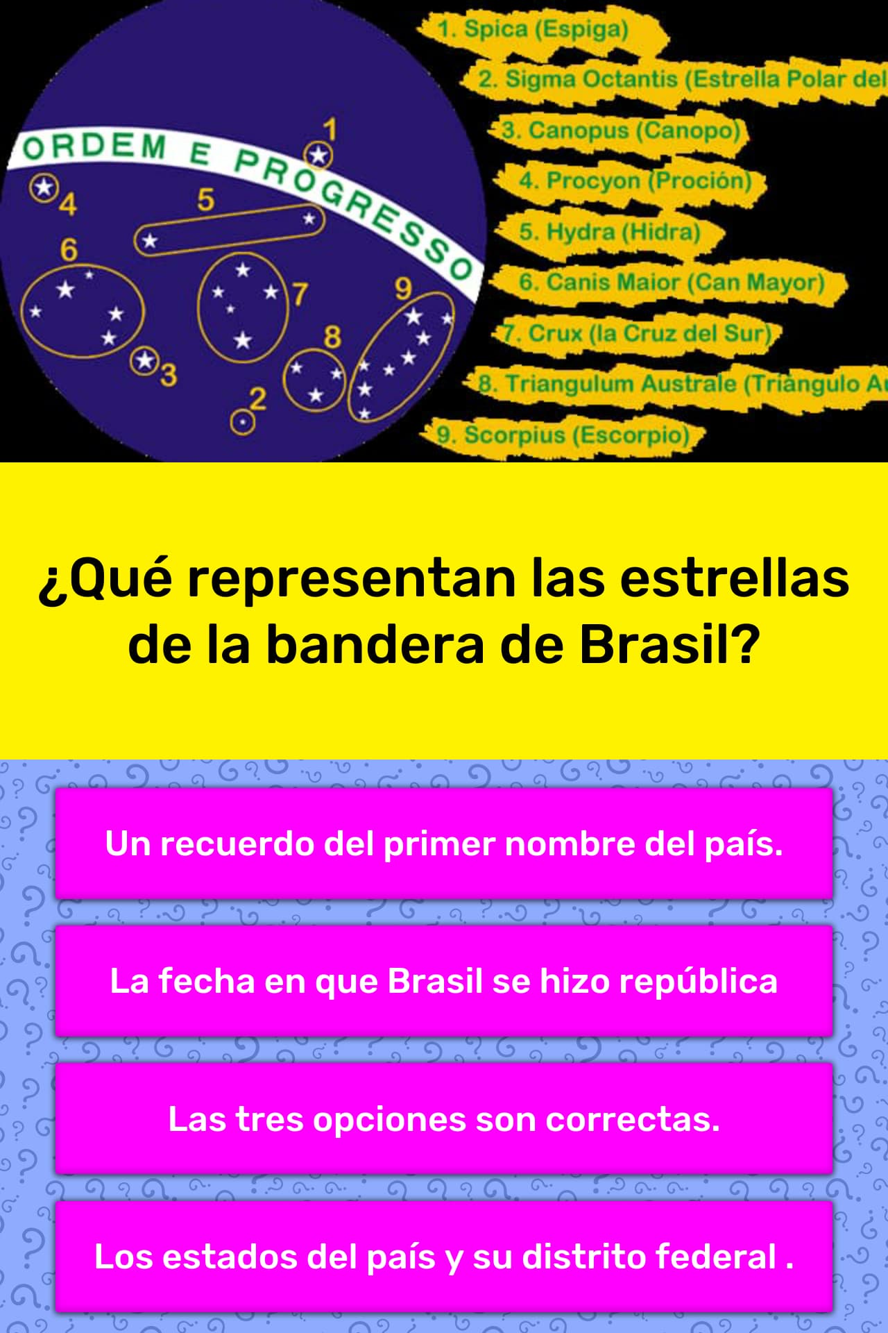 Que Representan Las Estrellas De La La Respuesta De Trivia