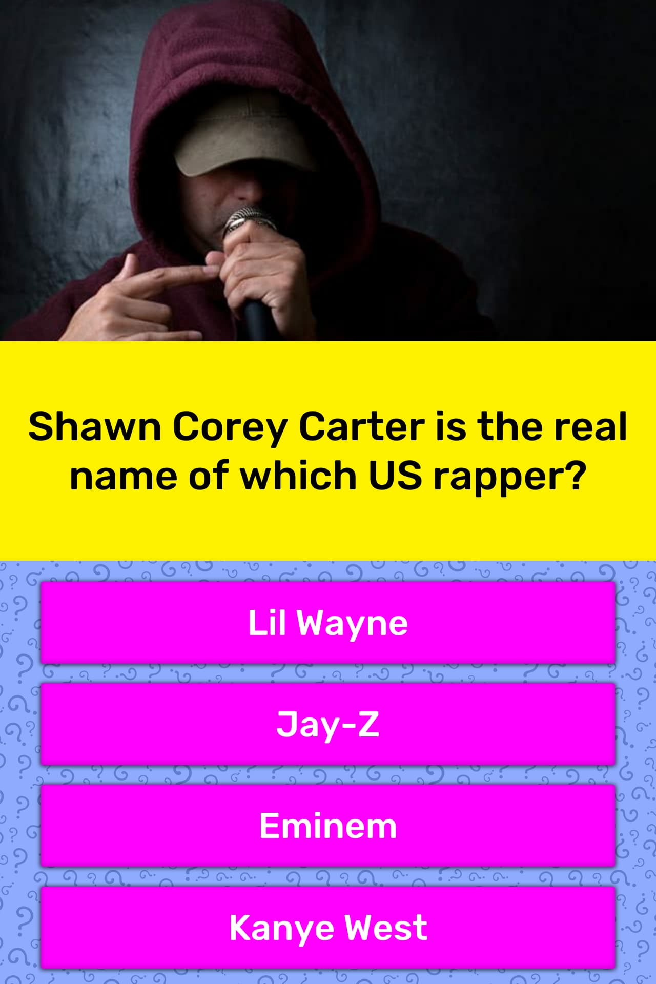 shawn corey carter is the real name trivia answers quizzclub shawn corey carter is the real name