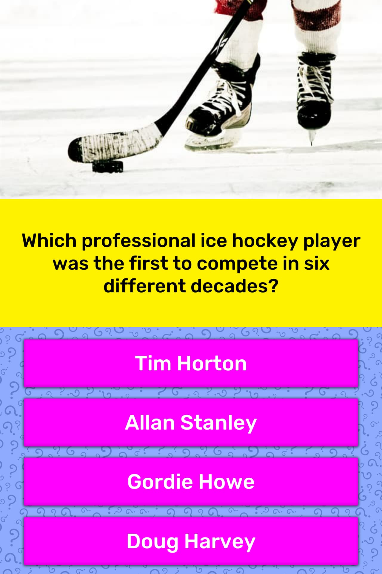 Which professional ice hockey player... Trivia Answers