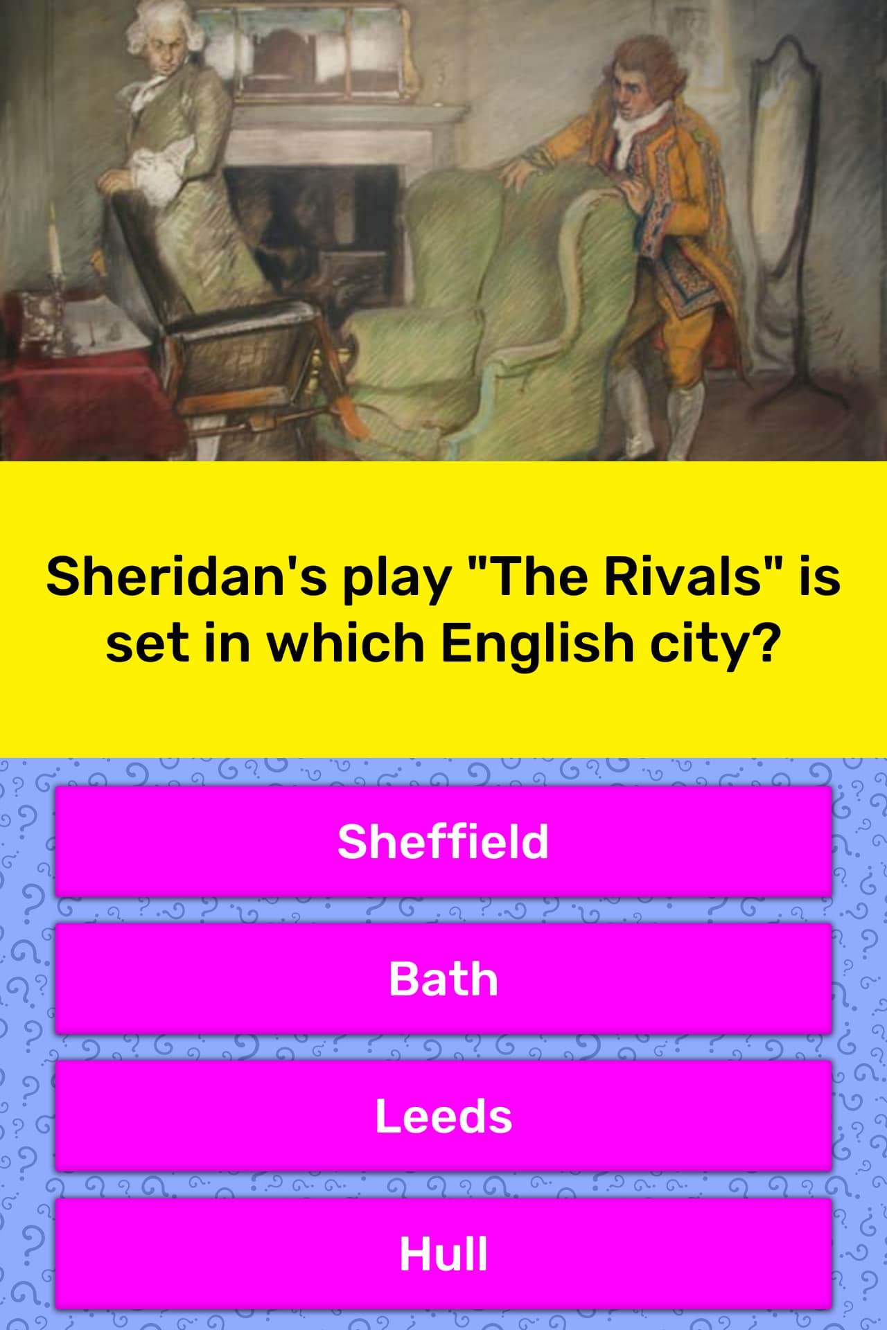 Sheridan S Play The Rivals Is Set Trivia Answers Quizzclub Sheridan S Play The Rivals Is Set Trivia Answers Quizzclub