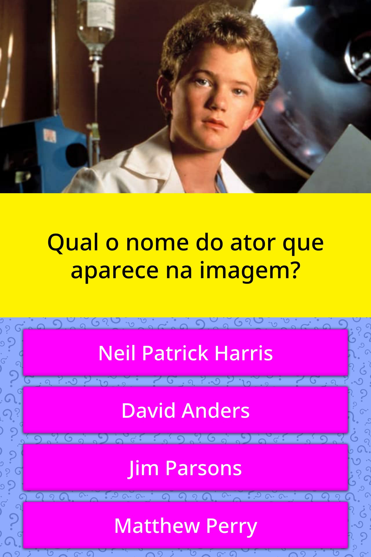 Qual o nome do ator que aparece na... Perguntas Triviais Qual o nome do ator que aparece na... Perguntas Triviais