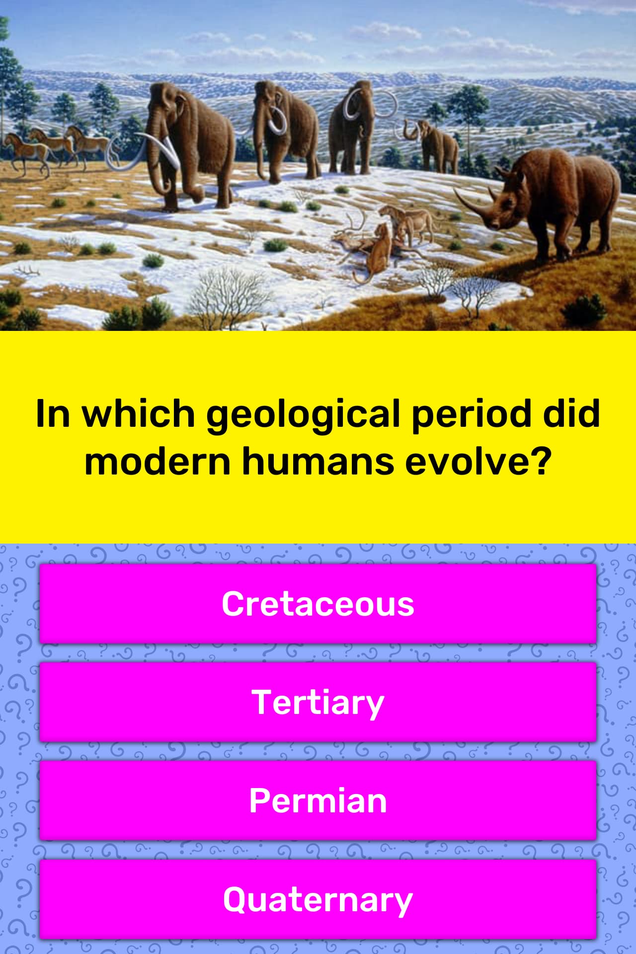 In which geological period did... Trivia Questions