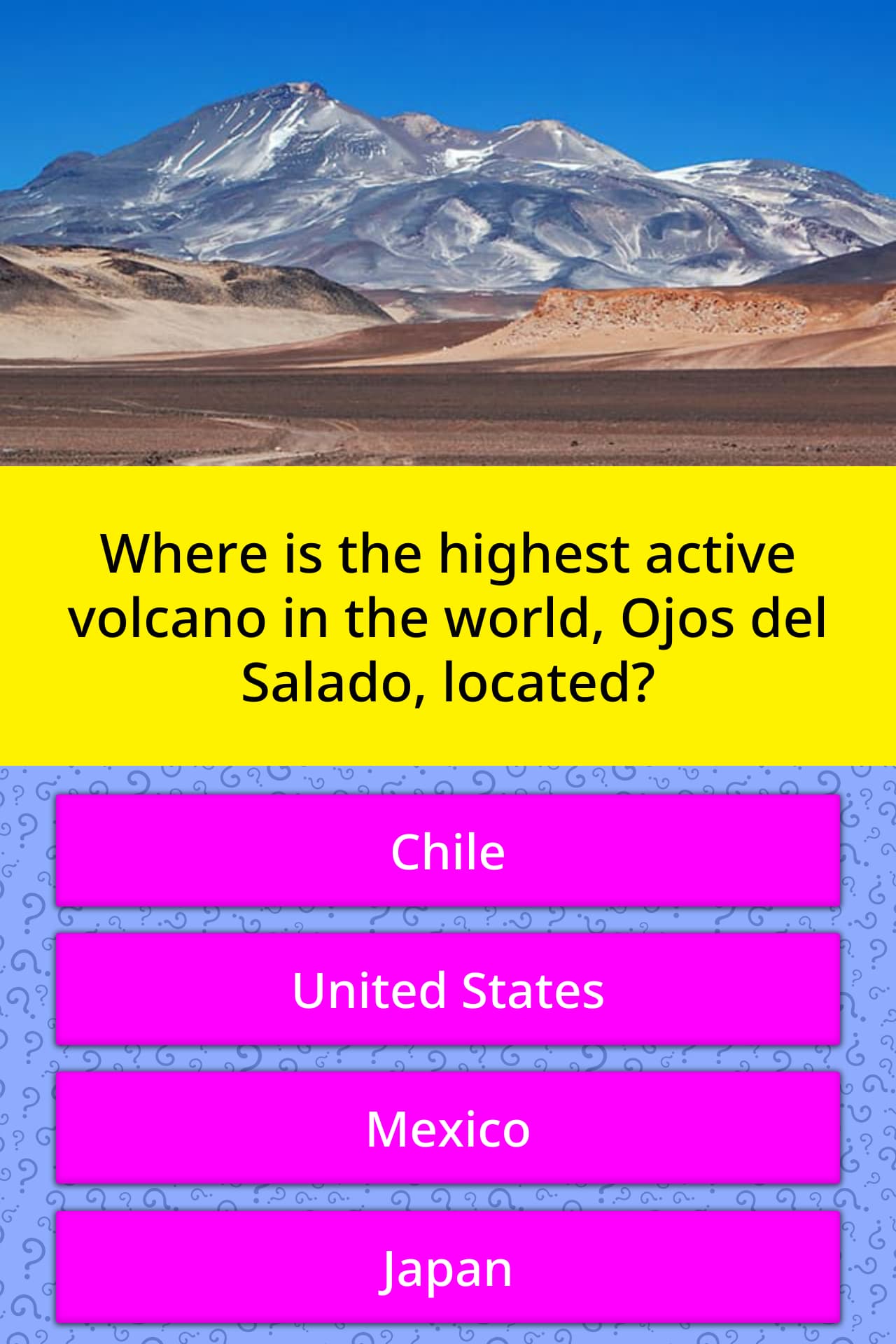 Where Is The Highest Active Volcano In The World