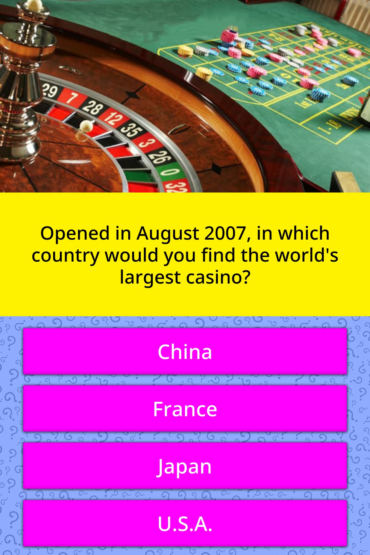 Casino Trivia Quiz