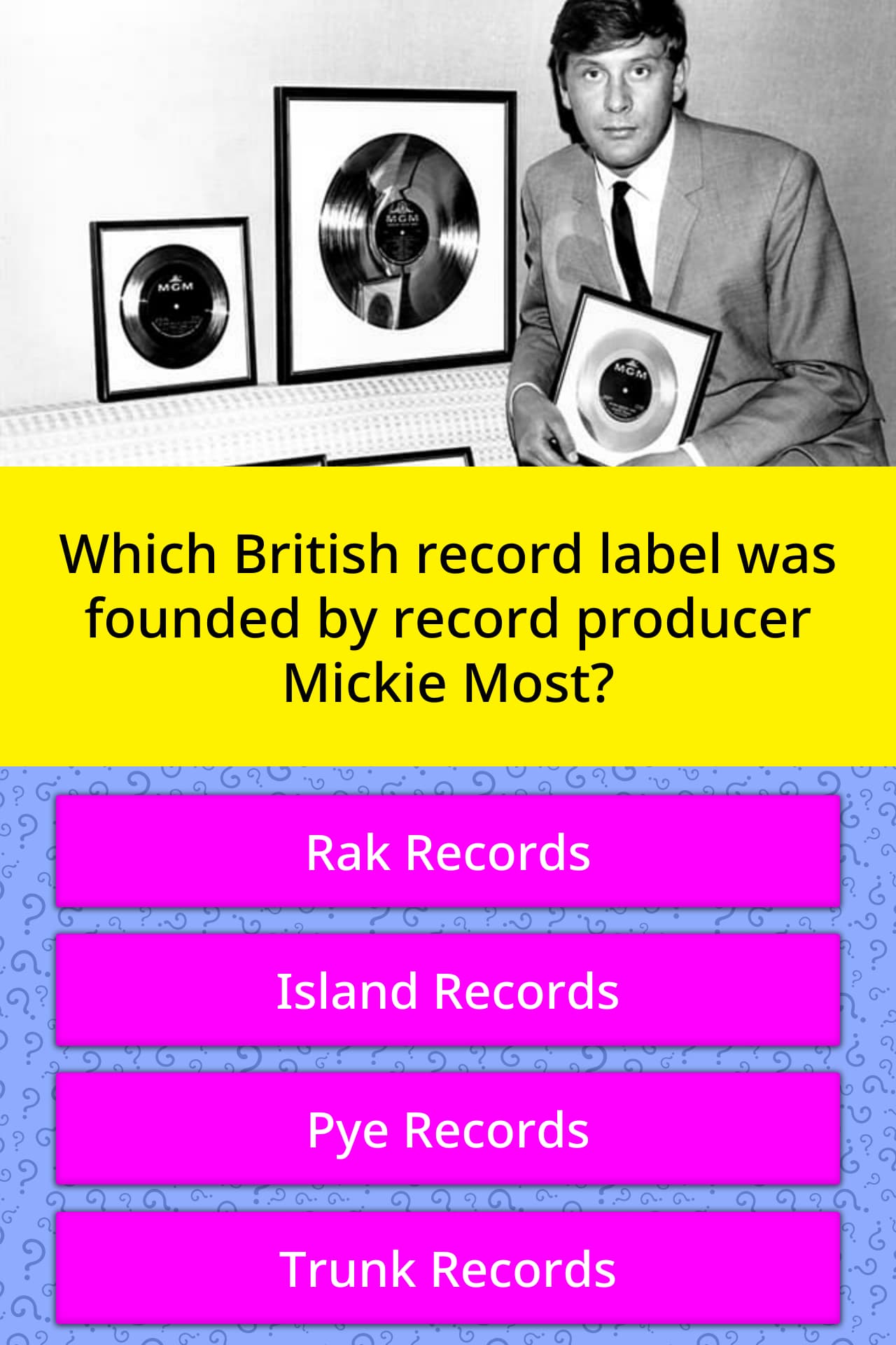 Which British Record Label Was Trivia Questions QuizzClub