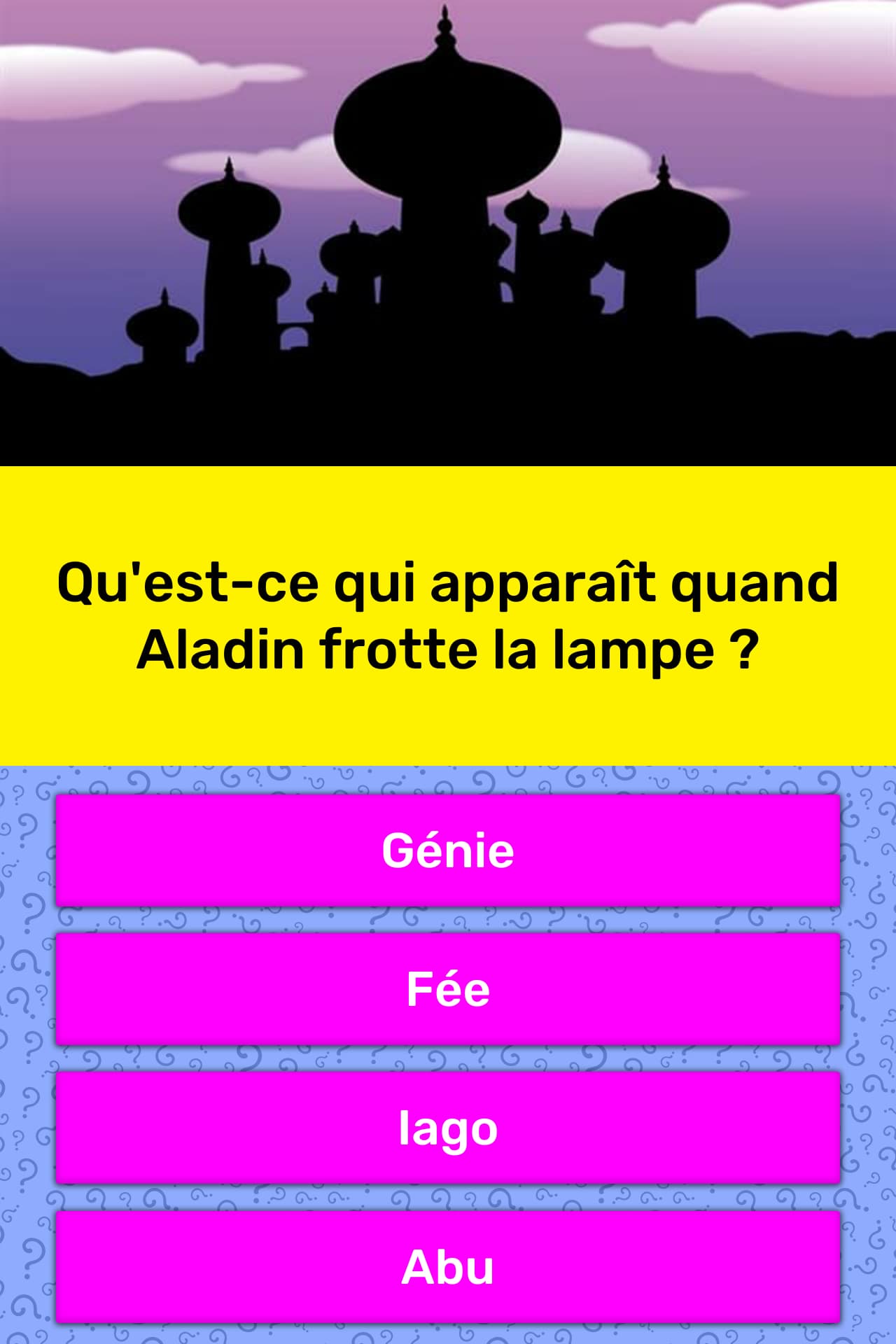 Aladin Et La Lampe Merveilleuse Questionsreponses