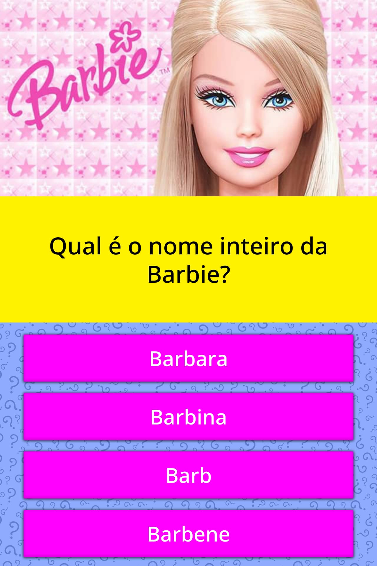 Nome inteiro da barbie Clearance