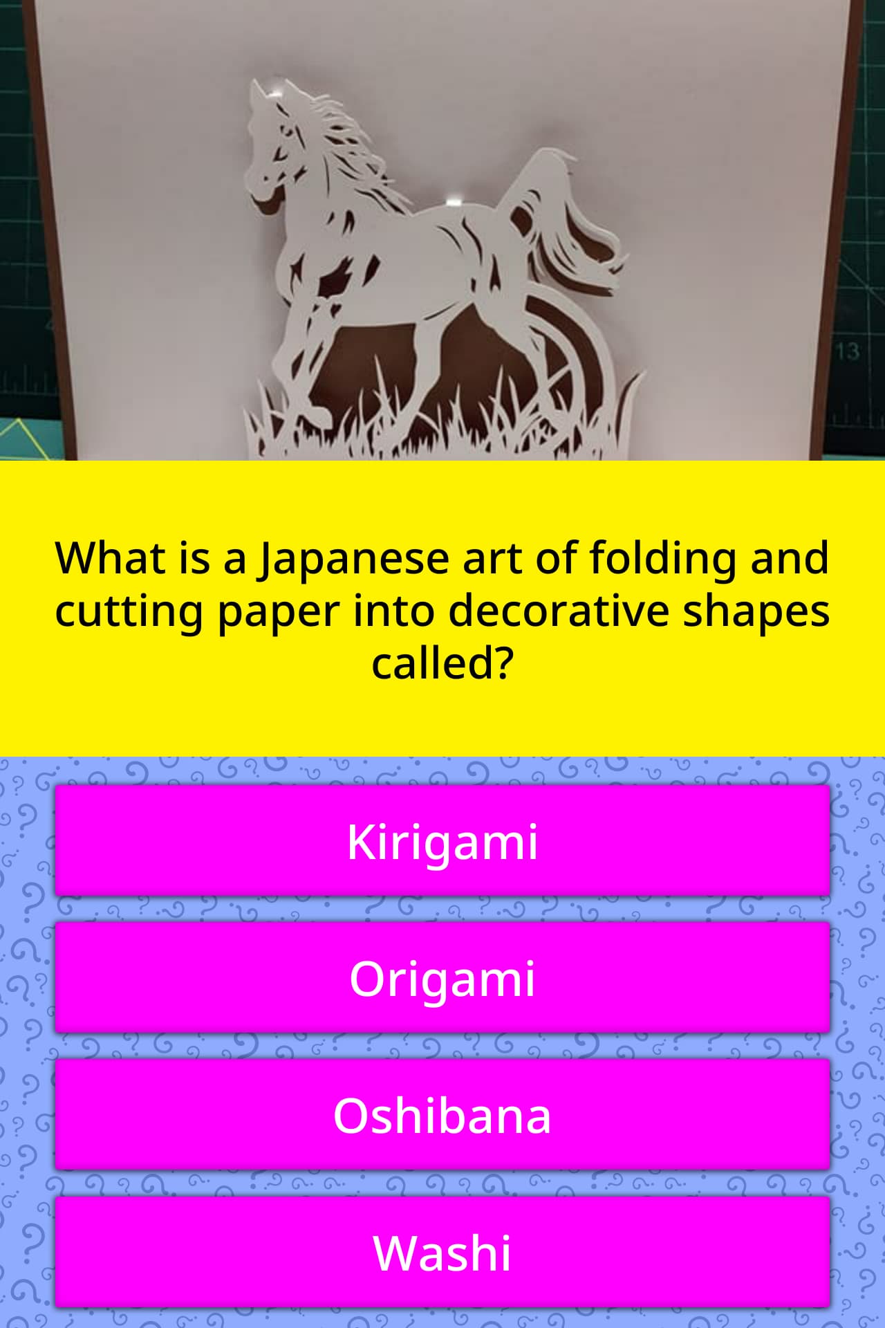 What Is A Japanese Art Of Folding Trivia Questions Quizzclub