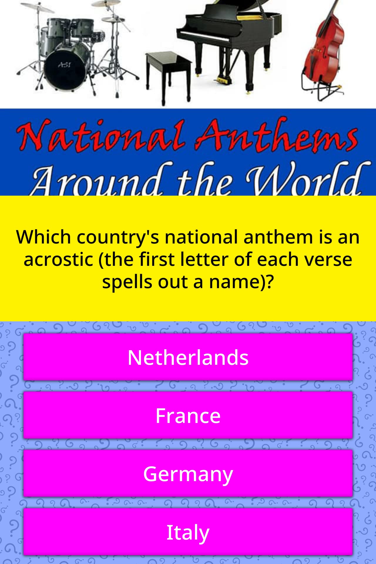 Which Country S National Anthem Is Trivia Answers Quizzclub